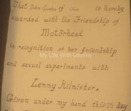 It's official. I am part of the Motorhead family. LOL.