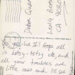 PC#23 BACK AUSTIN TX - Posted xx/xx/xxxx- Yes, yee-ha II! Hope all is hotsy-totsy ets, and all your troubles are little ones and I’ll see you soon. Watch out! Love + cucumbers Love Lem PC#23 BACK AUSTIN TX - Posted xx/xx/xxxx- Yes, yee-ha II! Hope all is hotsy-totsy ets, and all your troubles are little ones and I’ll see you soon. Watch out! Love + cucumbers Love Lem